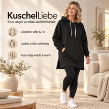 Lade das Bild in den Galerie-Viewer, KuschelLiebe – der extra lange Wohlfühlhoodie | deckenweich, warm & figurschmeichelnd