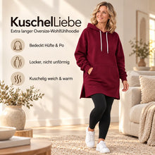 Lade das Bild in den Galerie-Viewer, KuschelLiebe – der extra lange Wohlfühlhoodie | deckenweich, warm & figurschmeichelnd