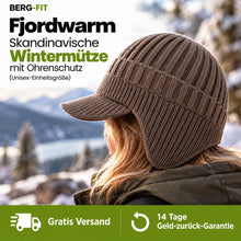 Lade das Bild in den Galerie-Viewer, Fjordwarm – Skandinavische Wintermütze mit Ohrenschutz (Unisex-Einheitsgröße) 2026