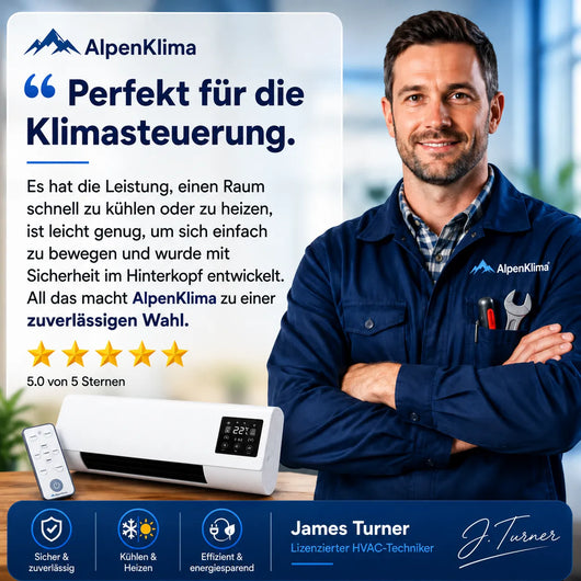 AlpenKlima – Tragbare Klimaanlage & Heizung ohne Installation | 2-in-1 | Bis 51 m²