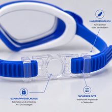 Lade das Bild in den Galerie-Viewer, AquaBlick Kinder-Schwimmbrille | Beschlagfrei · Auslaufsicher · Kein Haareziehen
