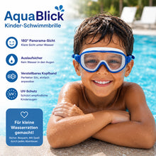 Lade das Bild in den Galerie-Viewer, AquaBlick Kinder-Schwimmbrille | Beschlagfrei · Auslaufsicher · Kein Haareziehen
