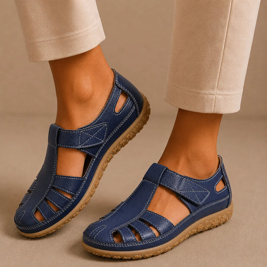 BellaVita Komfort-Sandale aus Leder — Premium-Soft · Rutschfest · Federleicht