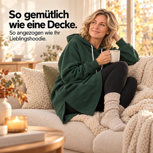 KuschelLiebe – der extra lange Wohlfühlhoodie | deckenweich, warm & figurschmeichelnd