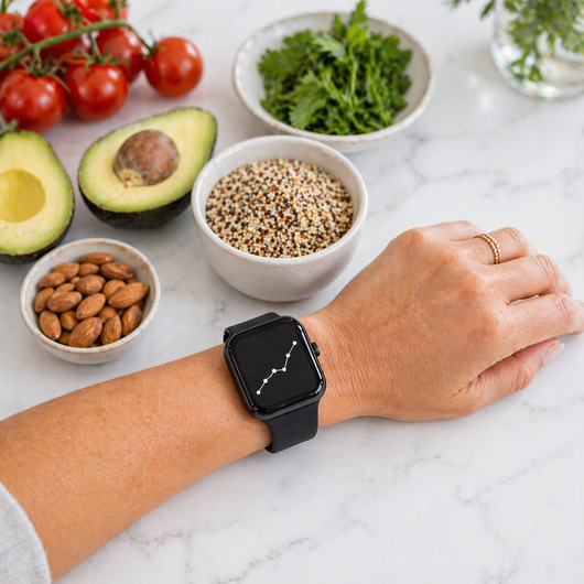 GlucoCare Blutzucker-Gesundheitsuhr – Für Ernährung, Stoffwechsel & Blutzucker-Trends im Alltag
