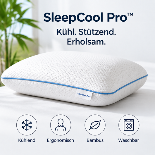 SleepCool Pro - Kühlendes & ergonomisches Bambus-Kissen für erholsamen Schlaf