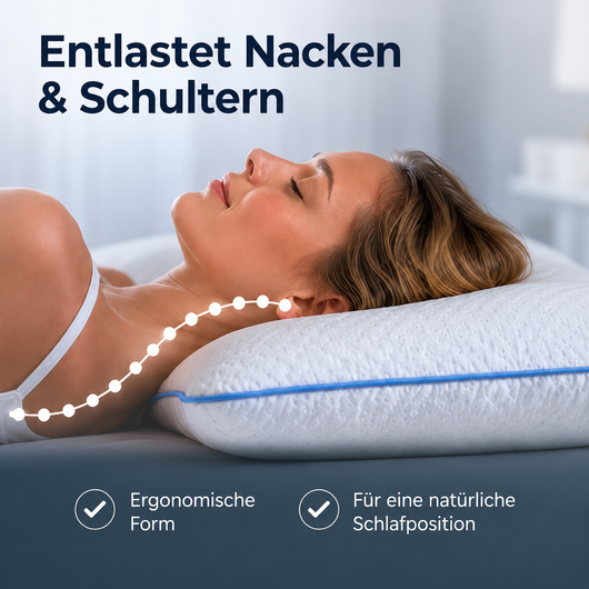 SleepCool Pro - Kühlendes & ergonomisches Bambus-Kissen für erholsamen Schlaf