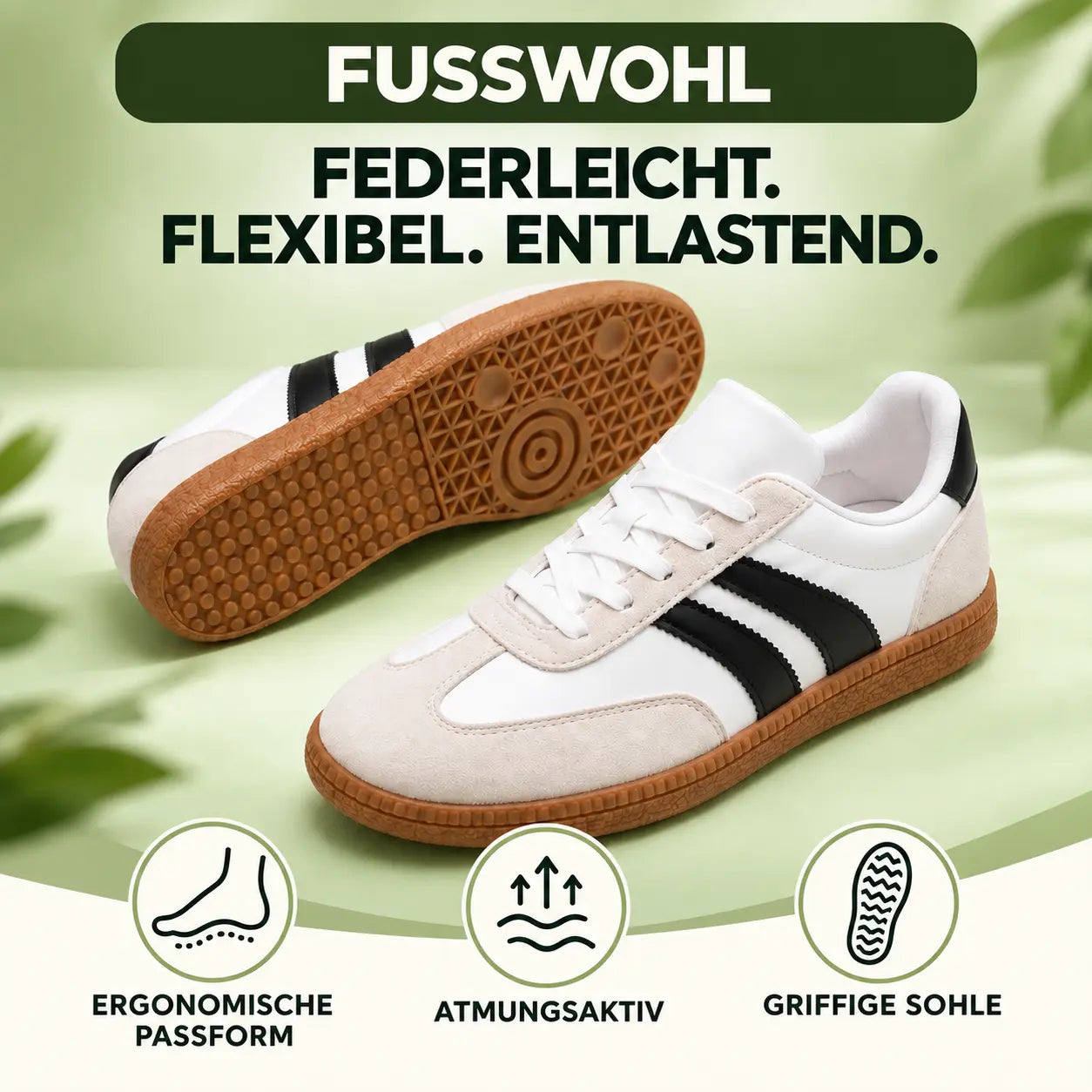 Fusswohl— Schmerzlindernde Komfort-Schuhe| Federleicht & Atmungsaktiv