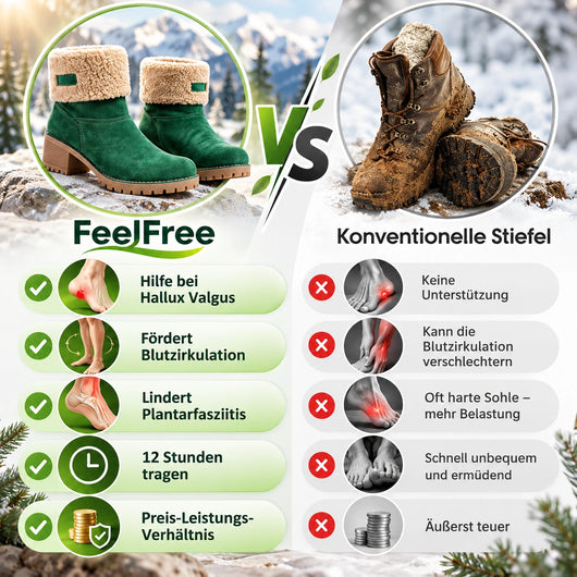 FeelFree - ergonomische, rutschfeste & wasserdichte Stiefel für Herbst und Winter 2026