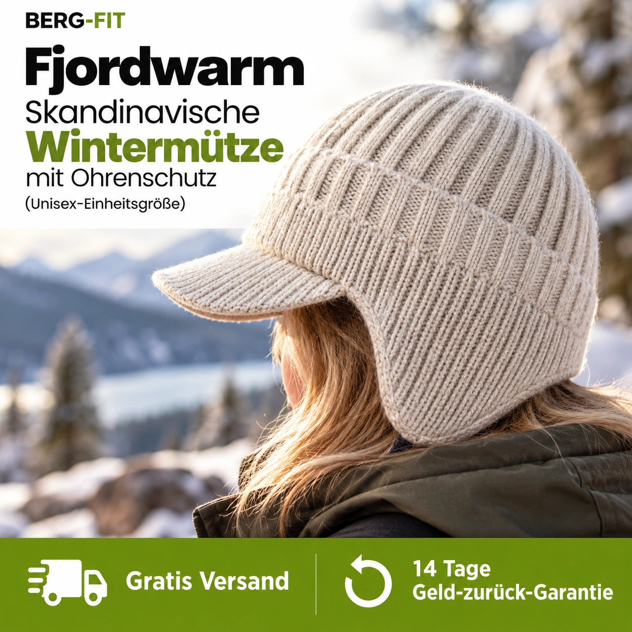 Fjordwarm – Skandinavische Wintermütze mit Ohrenschutz (Unisex-Einheitsgröße) 2026