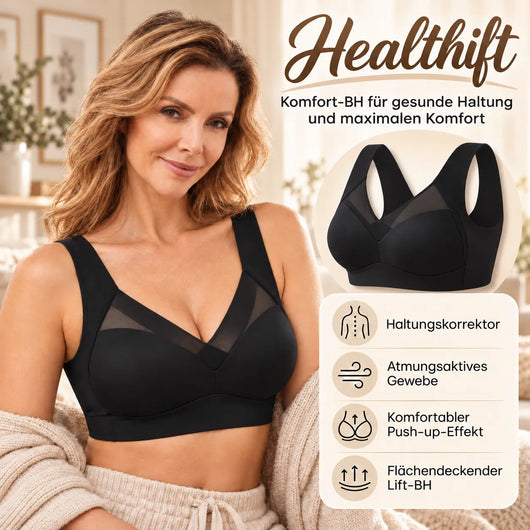 Healthlift: ergonomischer & bügelloser Komfort-BH für bessere Haltung inkl. Push-Up Effekt