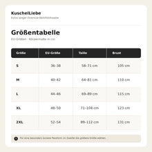 Lade das Bild in den Galerie-Viewer, KuschelLiebe – der extra lange Wohlfühlhoodie | deckenweich, warm &amp; figurschmeichelnd
