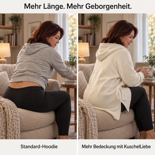 KuschelLiebe – der extra lange Wohlfühlhoodie | deckenweich, warm & figurschmeichelnd