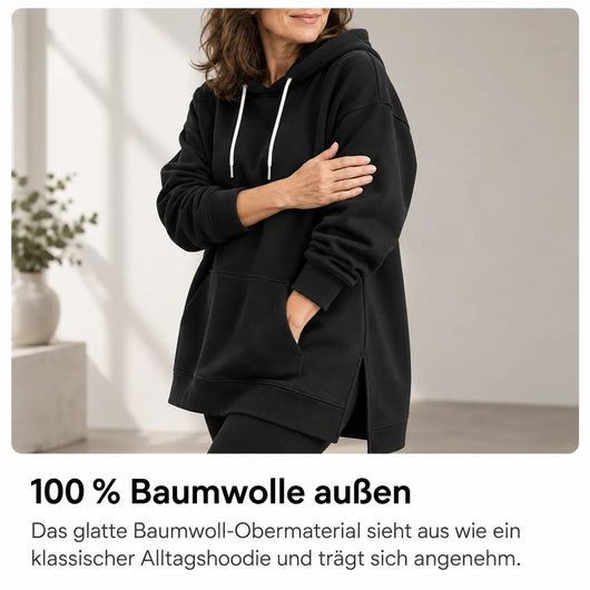 KuschelLiebe – der extra lange Wohlfühlhoodie | deckenweich, warm & figurschmeichelnd