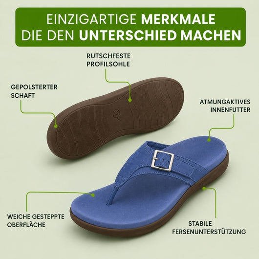 Orthofit - orthopädische Komfort-Sandale | Federleicht & Rutschfest