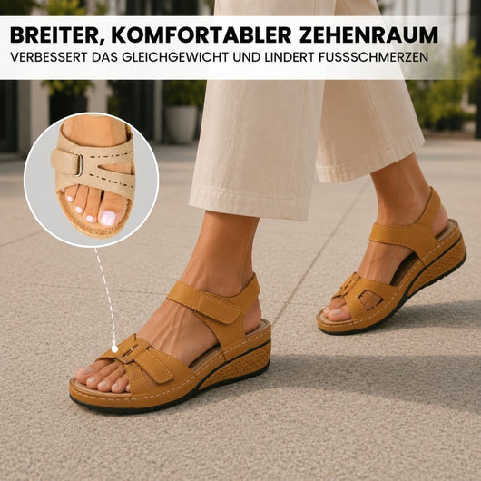 OrthoLine - Schmerzlinderne Komfort-Sandalen | Ergonomisches Fußbett · Rutschfest · Federleicht
