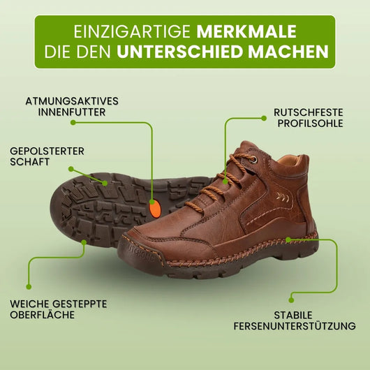 Orthopädische Premium-Lederstiefel | Ganztägiger Tragekomfort