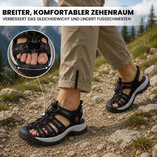 Orthotrekking - Schmerzlindernde Komfort-Sandalen zum Gehen & Wandern | Rutschfest & Federleicht