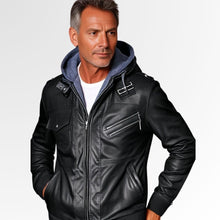 Lade das Bild in den Galerie-Viewer, Connery - Hochwertige Lederjacke Herren
