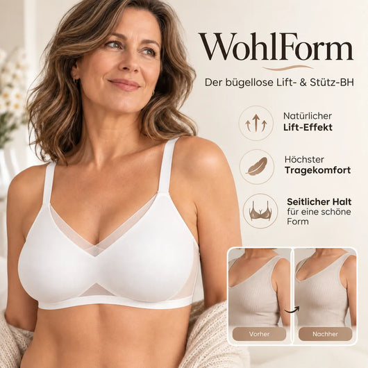 WohlForm - Der bügellose 4-Zonen-Push Up-BH