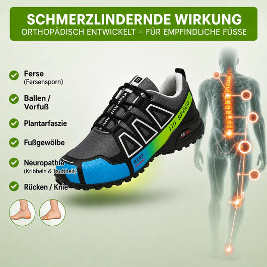 OrthoTrekking – ergonomischer, rutschfester, wasserdichter Trekking- und Wanderschuh