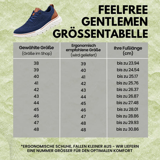 FeelFree Gentleman – Orthopädischer Herren-Komfortschuh | Rutschfest & Schmerzlindernd