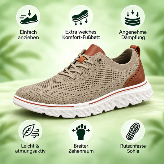 FeelFree Gentleman – Orthopädischer Herren-Komfortschuh | Rutschfest & Schmerzlindernd