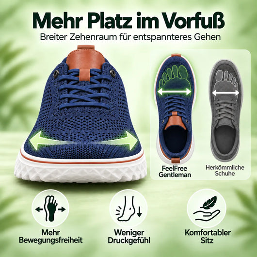 FeelFree Gentleman – Orthopädischer Herren-Komfortschuh | Rutschfest & Schmerzlindernd
