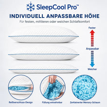 Lade das Bild in den Galerie-Viewer, SleepCool Pro - Kühlendes &amp; ergonomisches Bambus-Kissen für erholsamen Schlaf
